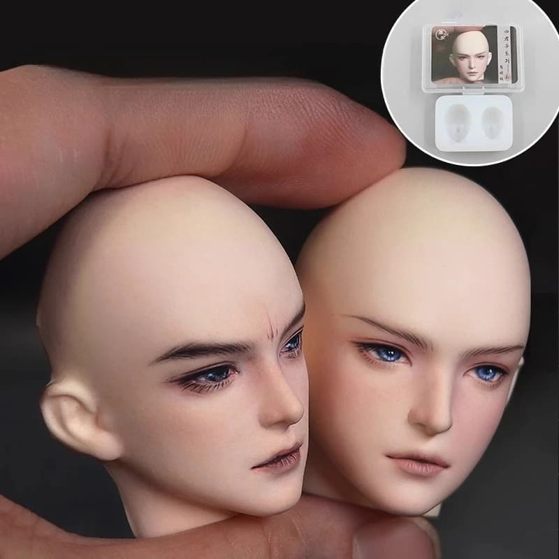 Stampo in silicone per viso maschile bello proporzionale due in uno Stampo per scultura facciale con figura di animazione in argilla polimerica fai-da-te fatto a mano