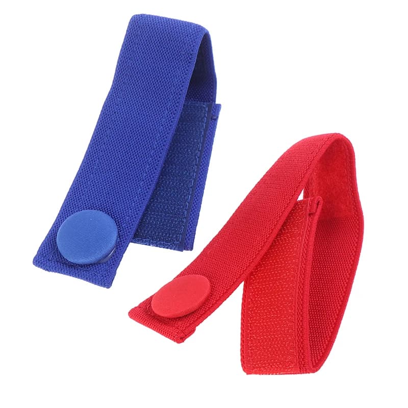 2 Pezzi Laccio Emostatico Medico per Emodialisi, Benda Autoaderente, Fascia Emostatica Venosa, Cinghia di Sicurezza, Strumento di Primo Soccorso (Blu+Rosso)