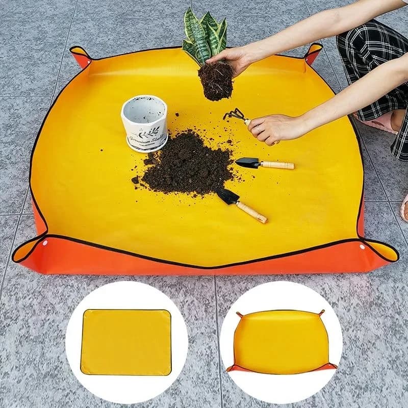 50cm-66cm planting mat for gardening vase folding flower pot for garden plants transplanting waterproof mats for plants