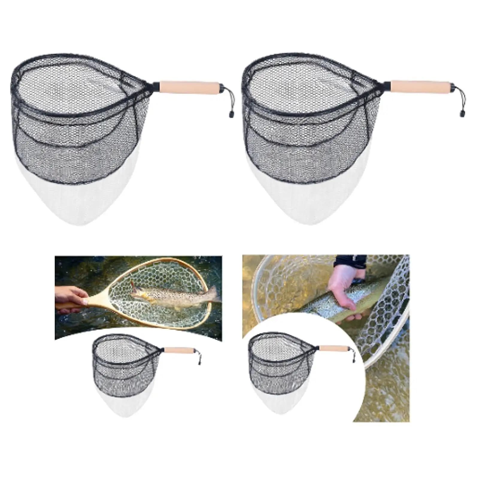 Rete da Pesca Leggera a Maglia Fine, Guadino Portatile per Bambini e Adulti, Attrezzatura da Pesca Manuale per Acqua Dolce