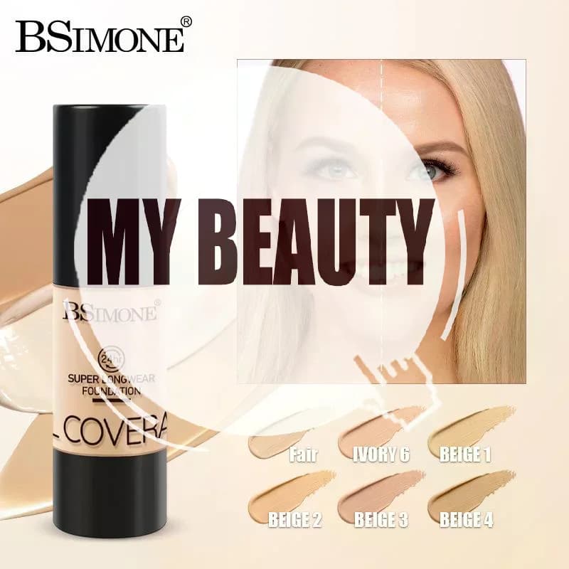 BSIMONE Liquid foundation, waterproof, matt finish, long life, concealer cream for an irregular tone: indispensable daily makeup