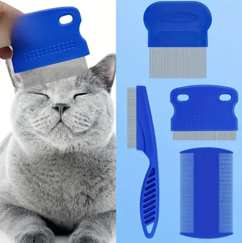 4 pezzi pettine per animali domestici rimozione bellezza pulci pidocchi forfora nodi set per la pulizia dei capelli galleggianti cani gatti capelli forniture per animali domestici accessori