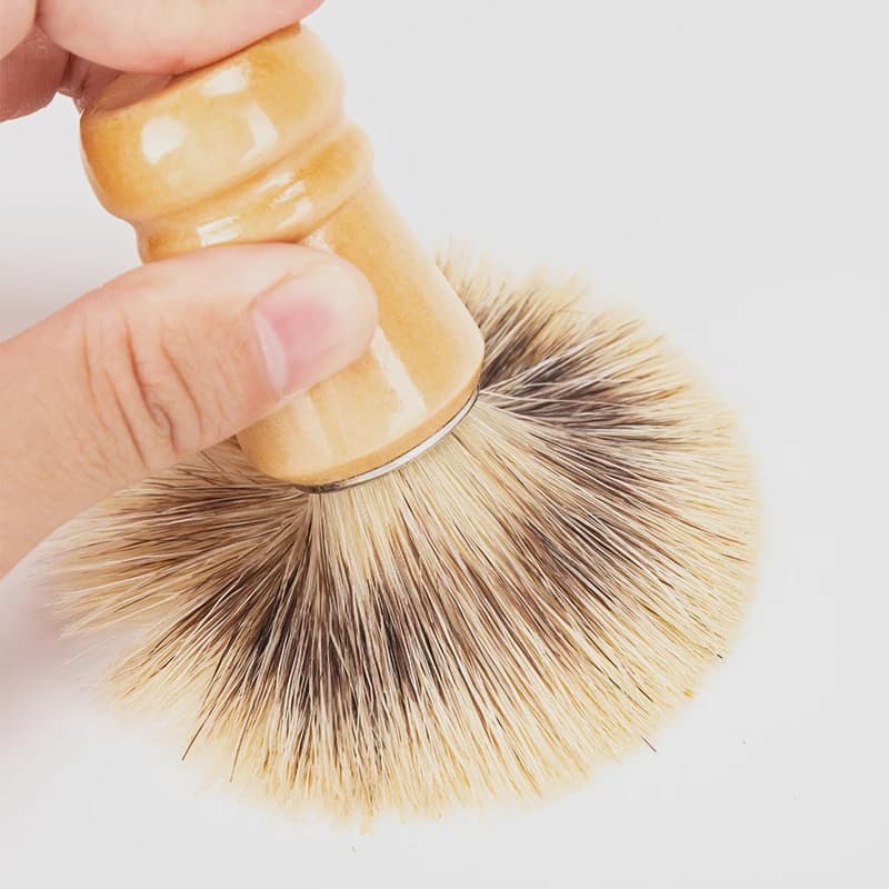 1PC Portable Men's Shaving Brush Barber Salon Men Facial Beard Cleaning Appliance Shave Tool Razor Brush With Wood Handle