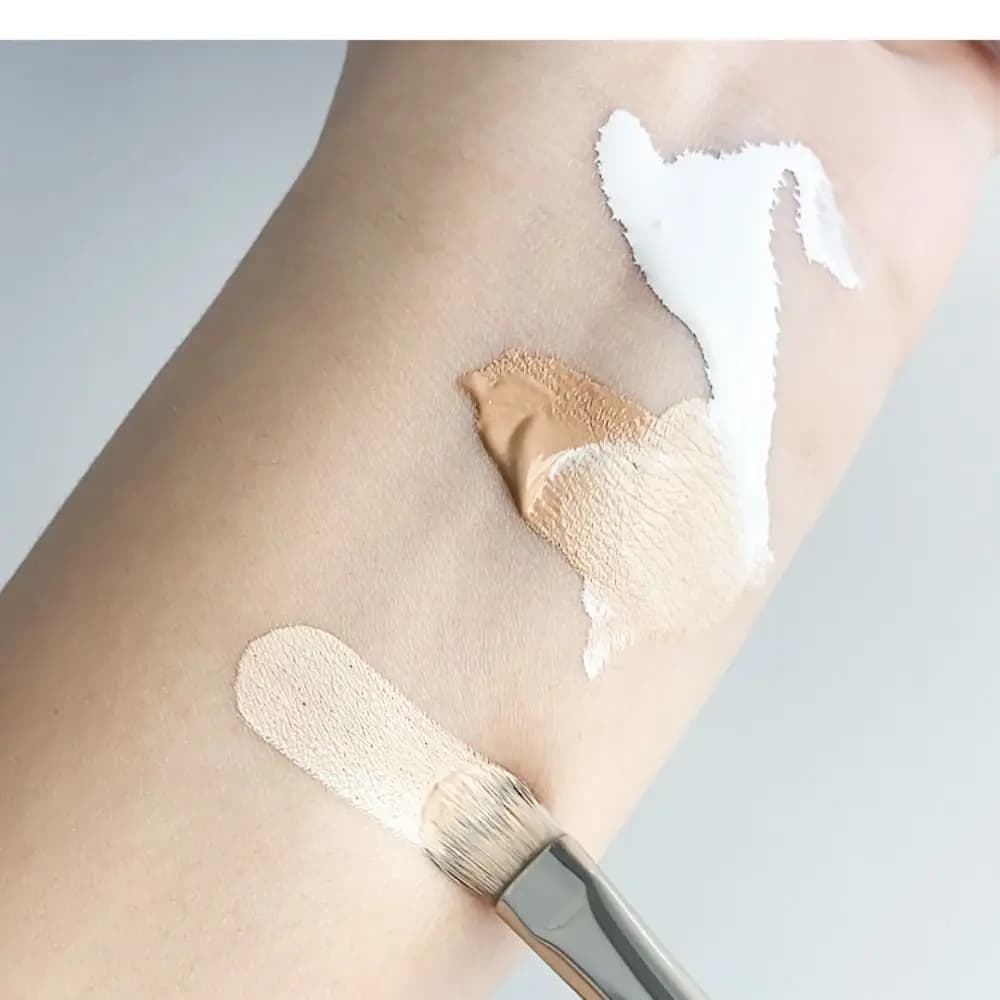 Fondotinta Liquido Bianco Naturale a Copertura Modulabile, Tonico Bianco Puro Sicuro, Base Trucco Impermeabile, Trucco per Costumi di Carnevale