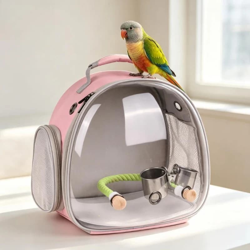 Bird Carrier Travel Bag Bird Cage Backpack for Birds Parrots Small Pet Breathable Parrot Walking Parrot Outdoor Carrier Bag