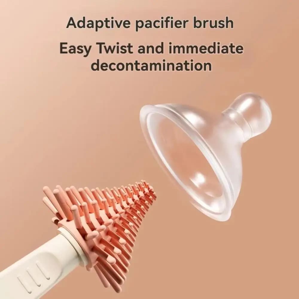 Set di spazzole per biberon in silicone Ciuccio per bambini Scrubber per biberon in paglia 6 in 1 Set di strumenti per la pulizia del stendibiancheria per biberon facile da pulire