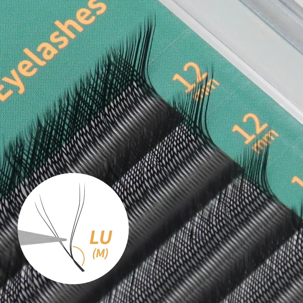 GLAMLASH Y Y YY W Knit shape Extended natural eyelashes C/D/L/LU Makeup eyelashes Hand-woven fabrics Y False prefabricated eyelashes