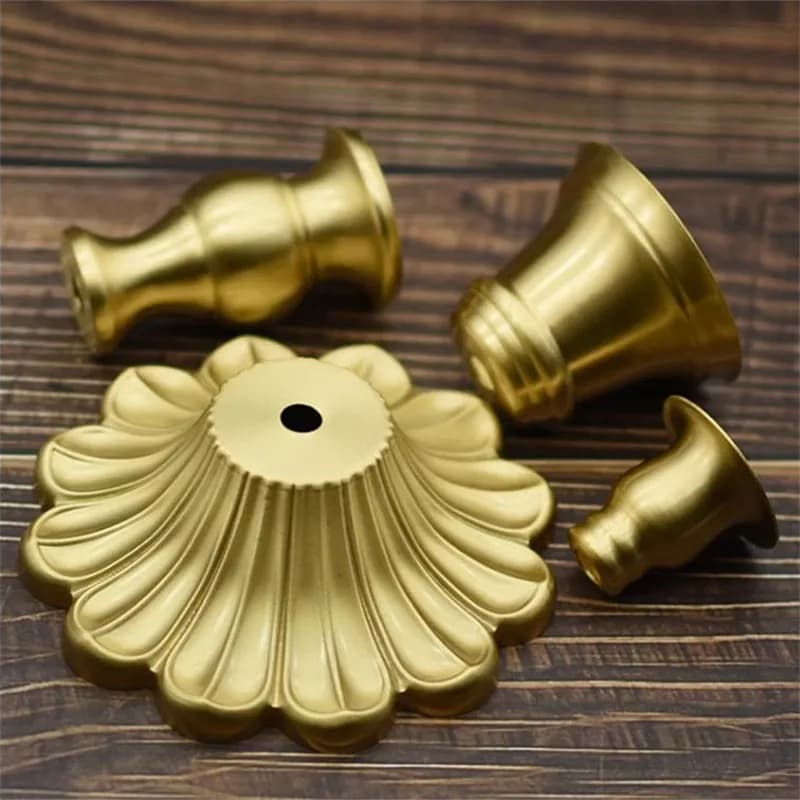 Bedhead camera da letto antica lampada da scrivania in rame fai-da-te tappo di bottiglia altoparlante pezzo ottone base per candele accessori per l'assemblaggio hardware di illuminazione