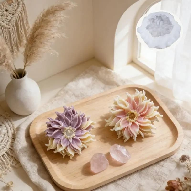 3D Francois Flower Silicone Molds for Resin Casting Making Soap JOMD
