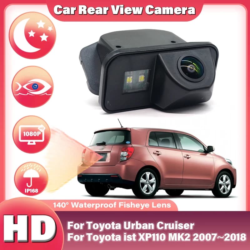 Telecamera posteriore per auto per Toyota ist XP110 MK2 2007 ~ 2018 per Toyota Urban Cruiser Visione notturna Telecamera di parcheggio di backup impermeabile