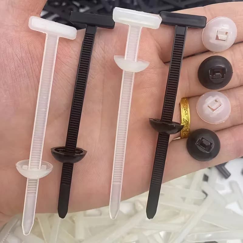 600Set Fascette per cavi universali in nylon autobloccanti Fascette per carichi pesanti con perno e bottone Cinghia di fissaggio per riparazione quotidiana per auto