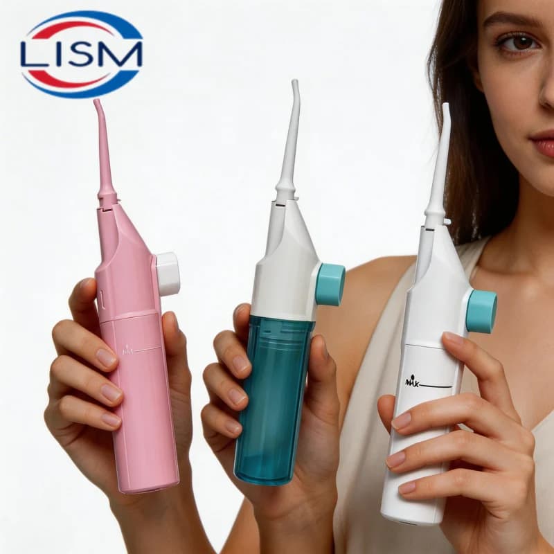 Irrigatore Orale Portatile ad Alta Pressione, Filo Interdentale Manuale ad Acqua per Pulizia dei Denti