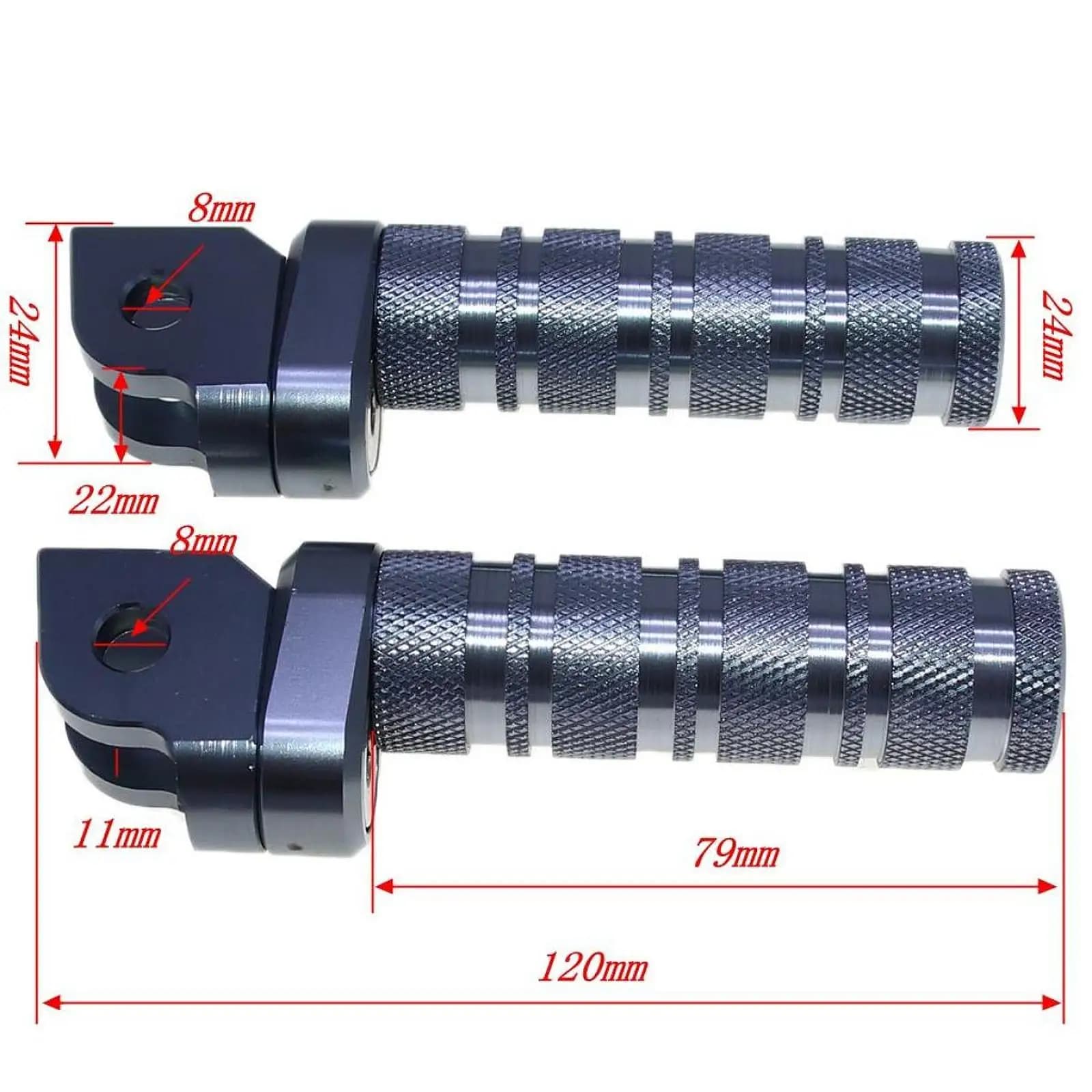 Motorbike Footrest Rest Pedals Aluminum Material Non Slip Easy Install for Honda CB