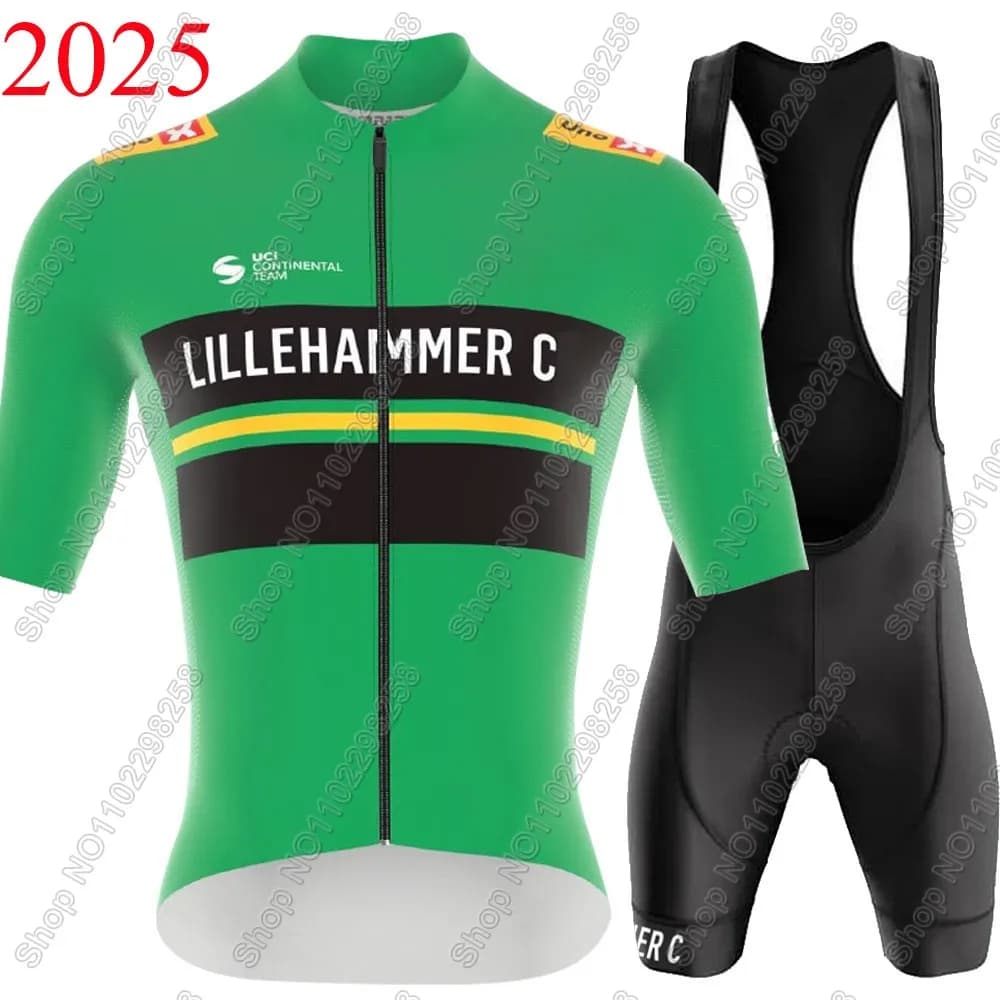 Maglia da ciclismo Lillehammer 2025 Set Estate Uomo Abbigliamento da bicicletta Camicie da bici da strada Completo da bicicletta Pantaloncini con bretelle MTB Ropa Maillot
