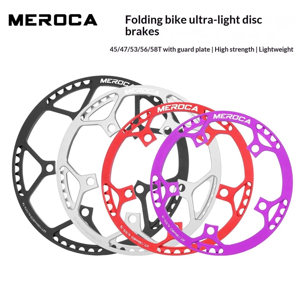 Guarnitura bicicletta pieghevole 45T 47T 53T 56T 58T ruota dentata BMX BCD130 per brompton bike chainring14 16 20 pollici misuratore di potenza
