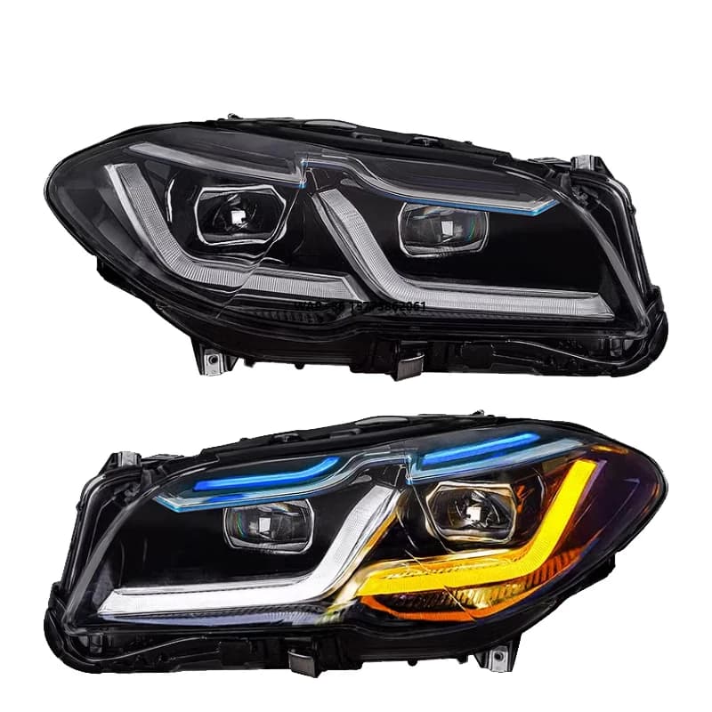 2 Pezzi Fari LED per Auto Serie 5 F10, Luci Anteriori 2011-2017, Aggiornamento Fari F18 LED, Fari a LED