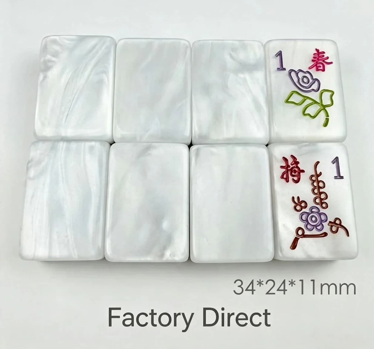 Factory Direct Original American Mahjong 5Piece Set 160 pcs Pearl Texture Acrylic Mahjong Tiles Waterproof Durable Free Shipping