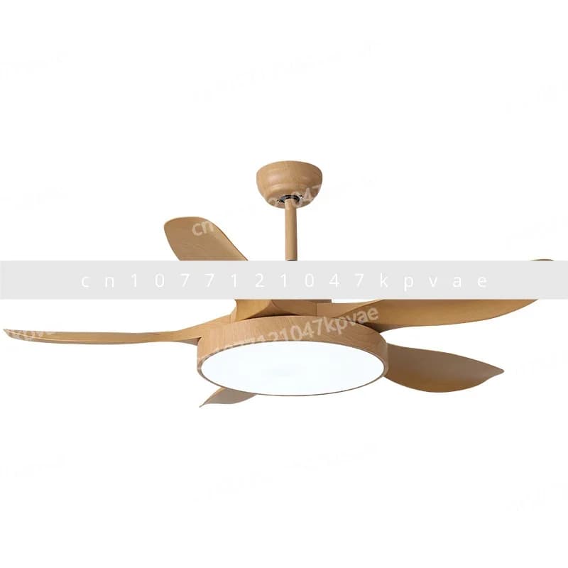 Lampada da ventilatore integrata grande vento stile giapponese cinque foglie ventilatore da soffitto luci semplice e moderno soggiorno domestico elettrico