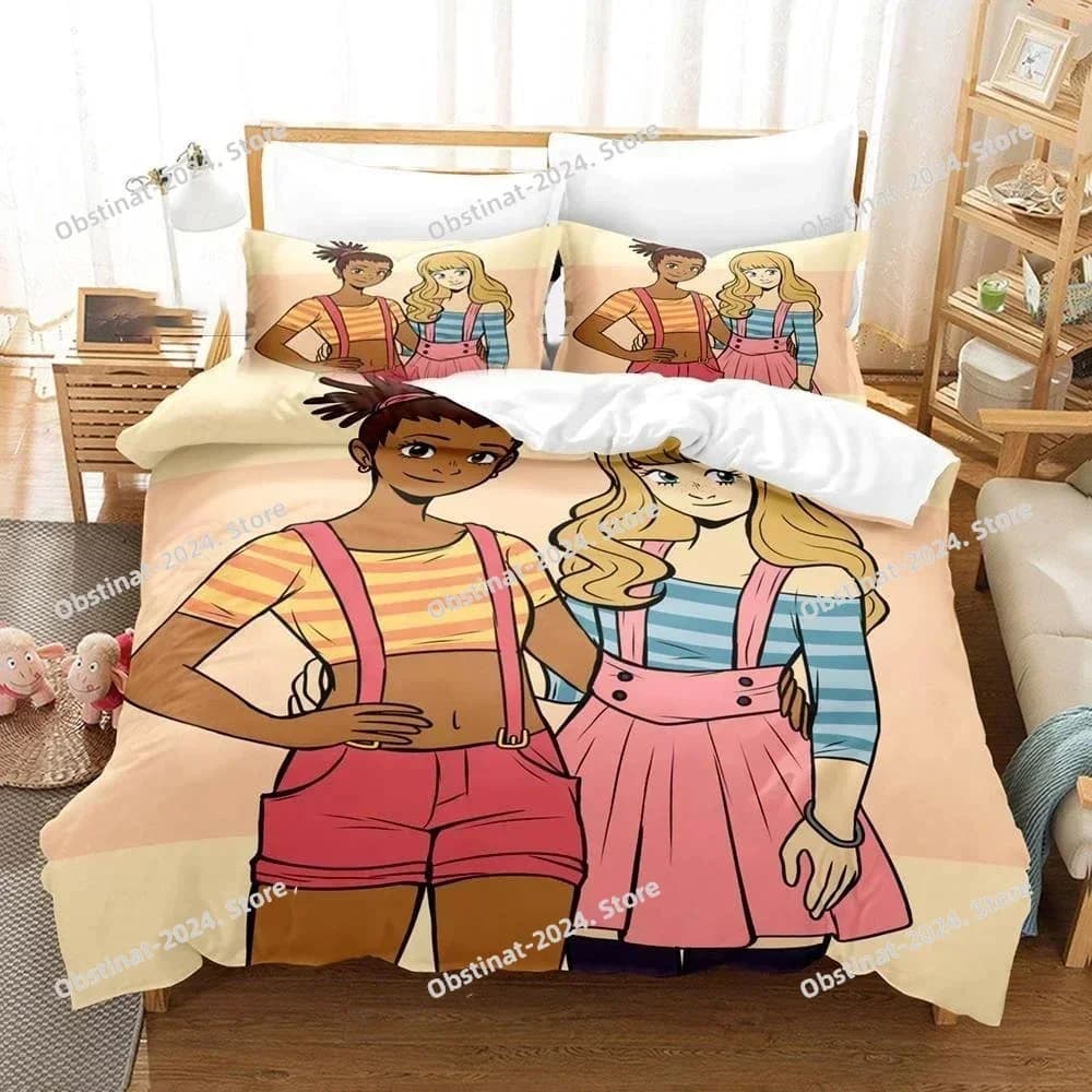 Set biancheria da letto 3D Carole & Tuesday Stampato singolo trapunta trapunta copripiumino federa set da 3 pezzi per bambini taglia adulto