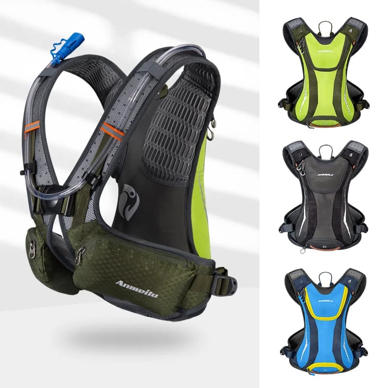 anmeilu Hiking Backpack Moisturizing Bike Bag Light Running Backpack Cycling backpack Bike accessories with helmet net