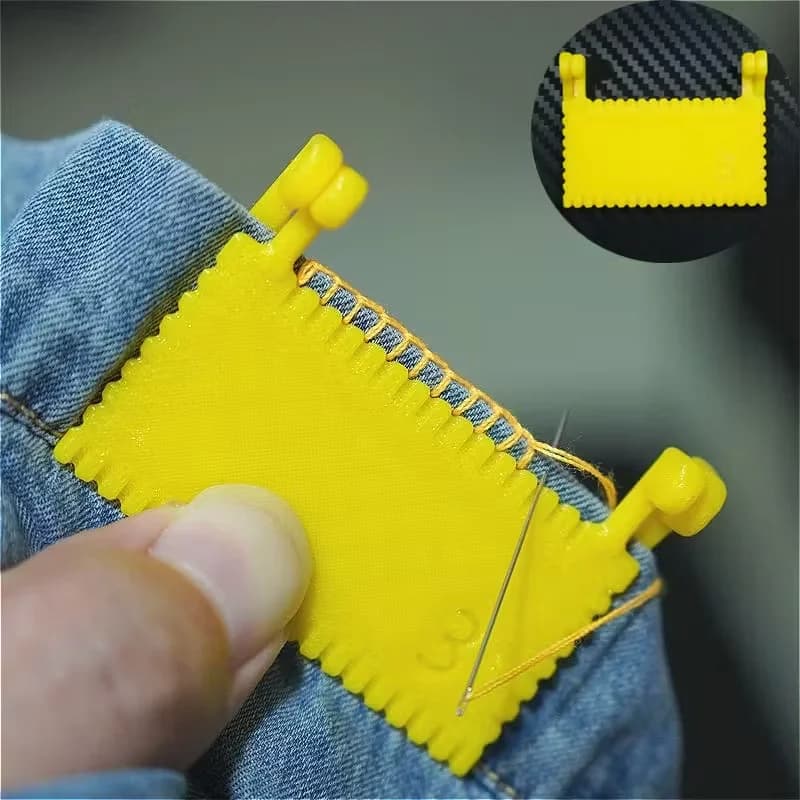 Strumento di blocco per cucire a clip per la finitura dei bordi. Plastica resistente, facile da usare per principianti e anziani. Ideale per la riparazione dei tessuti e il fai da te