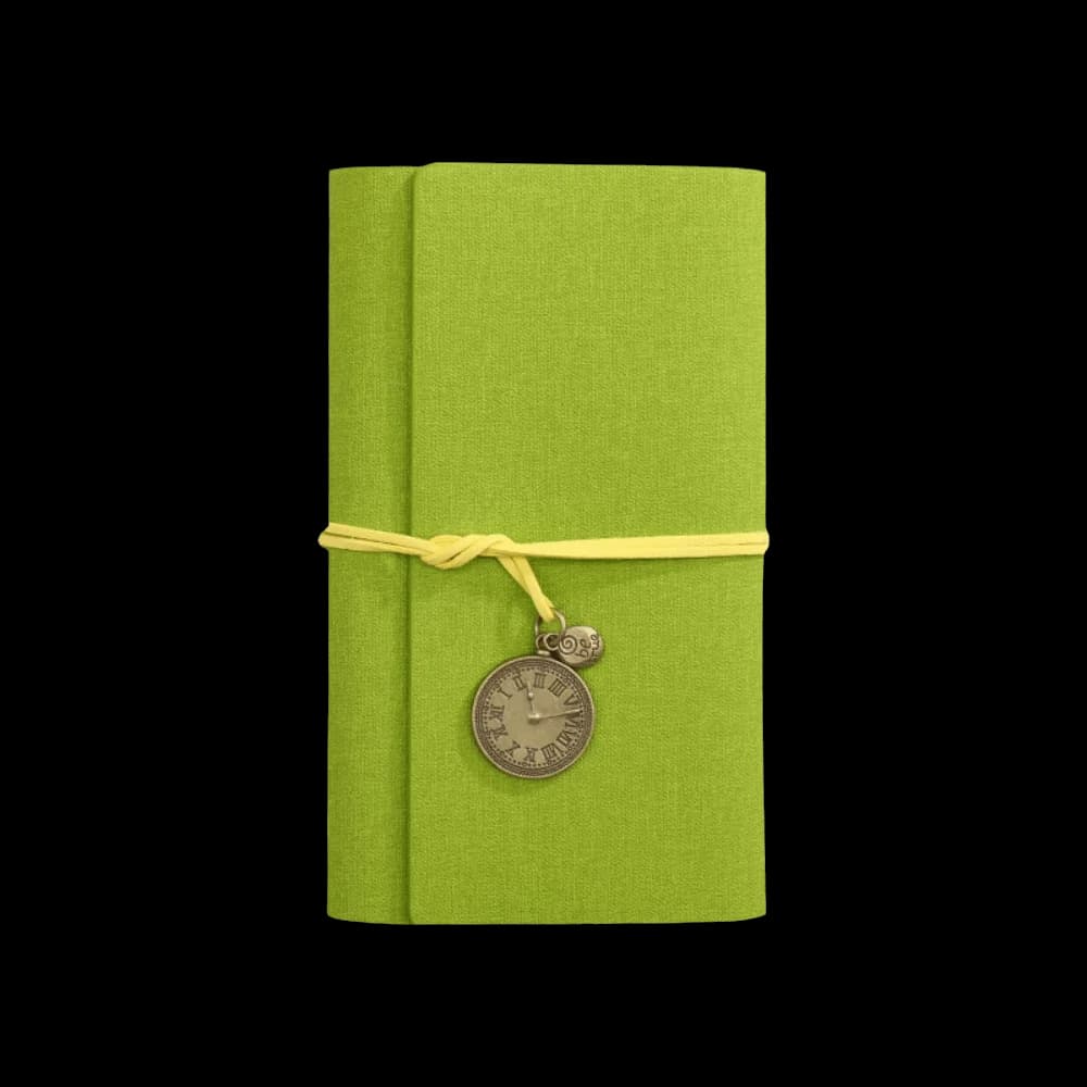 Stationery A6 Journal Notebook 6 Ring Retro Clock Pendant Loose Leaf Binder Vintage Multi-functional Pocket Planner Students