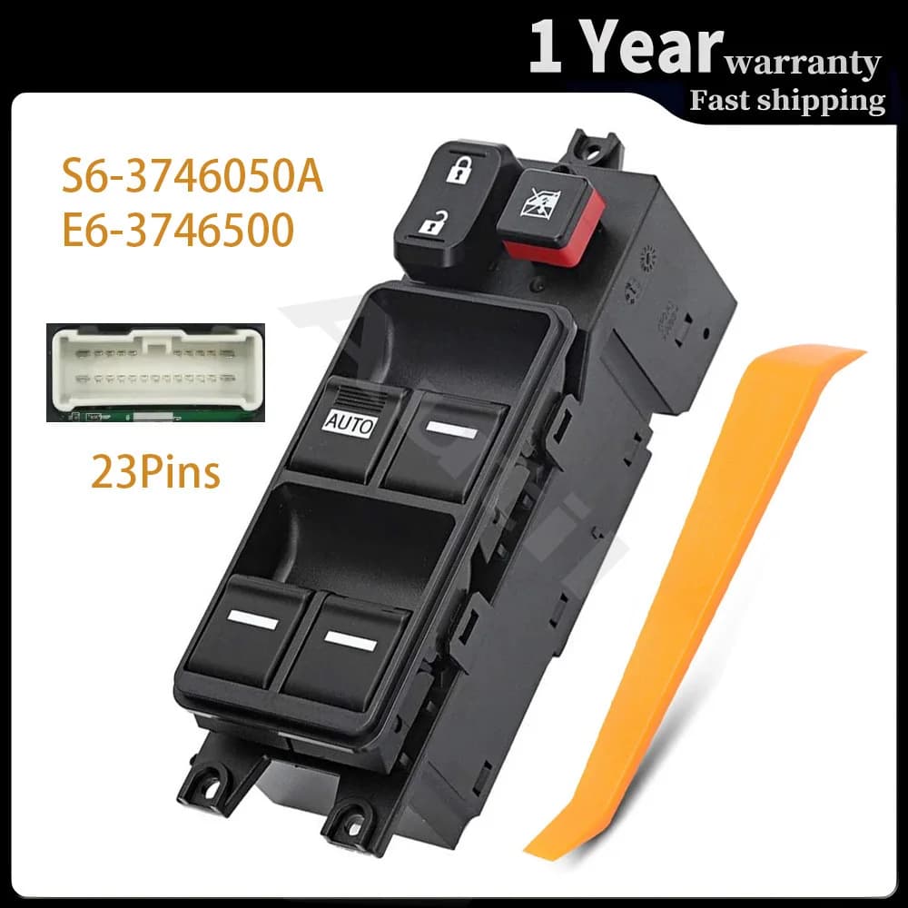 Anteriore Sinistro Lato Elettrico Master Finestra Interruttore Sollevatore di Vetro Pulsante di Controllo per BYD S6 M6 E6 2011 2012 2013 2014 S6-3746050A