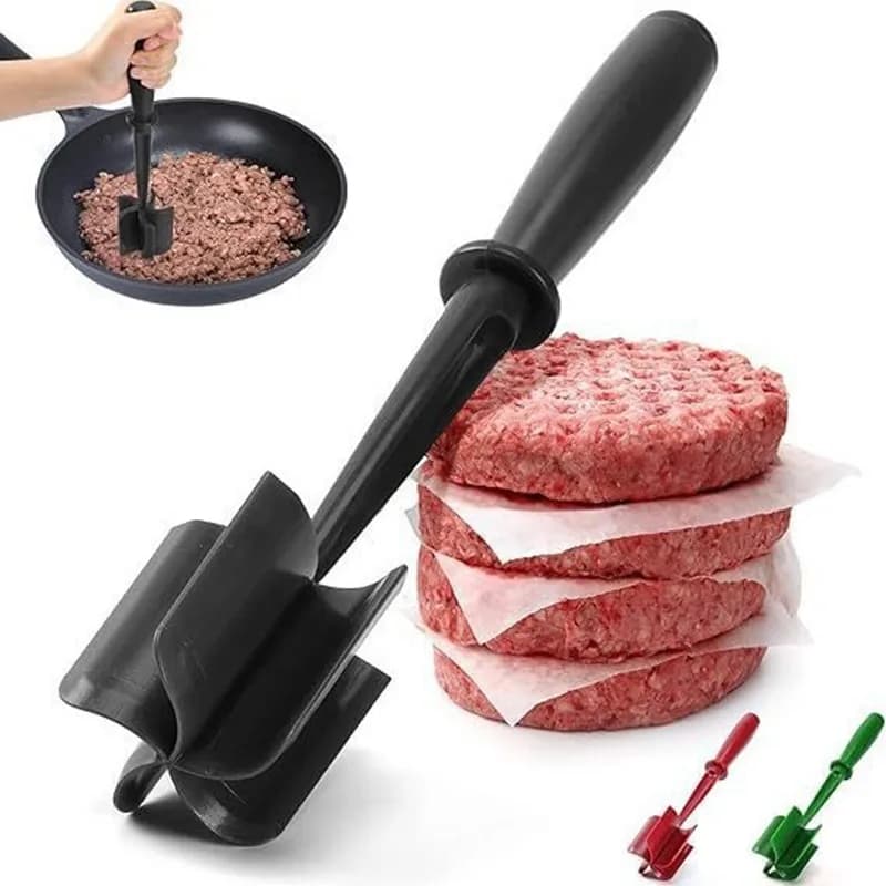 Tritacarne 1 pezzo, resistente al calore, adatto per hamburger e carne macinata.