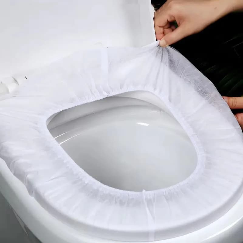 Cuscinetti Igienici Portatili da Viaggio Confezionati Singolarmente, Copri-WC Usa e Getta Universale in Tessuto Non Tessuto Impermeabile per Hotel