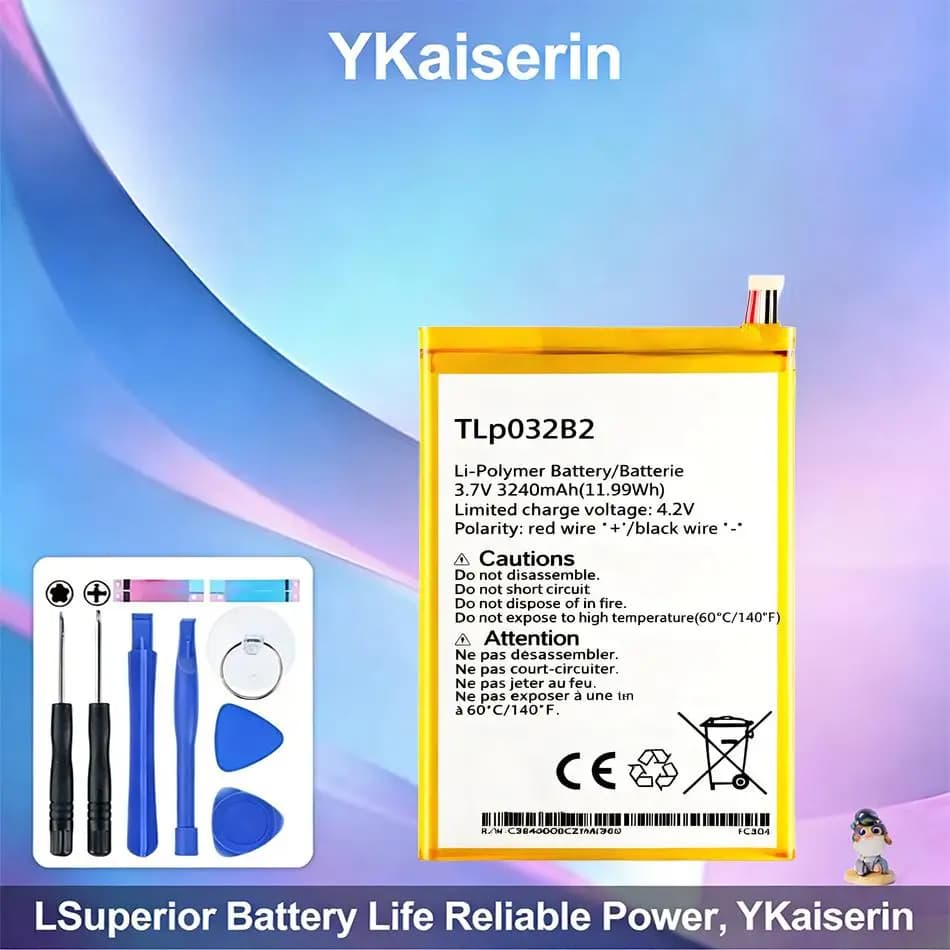 Batteria per Tablet TLp032B2 TLp032BD 3240mAh per Alcatel One Touch Pop 7 Pixi 8 P310A Leggera