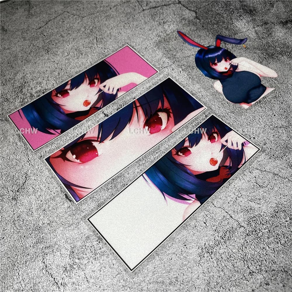 Adesivi per Auto Anime Lollipop Bunny Girl, Decalcomania per Finestrino Auto, Grafica per Carrozzeria, Casco Moto, Nastro per Serbatoio Carburante