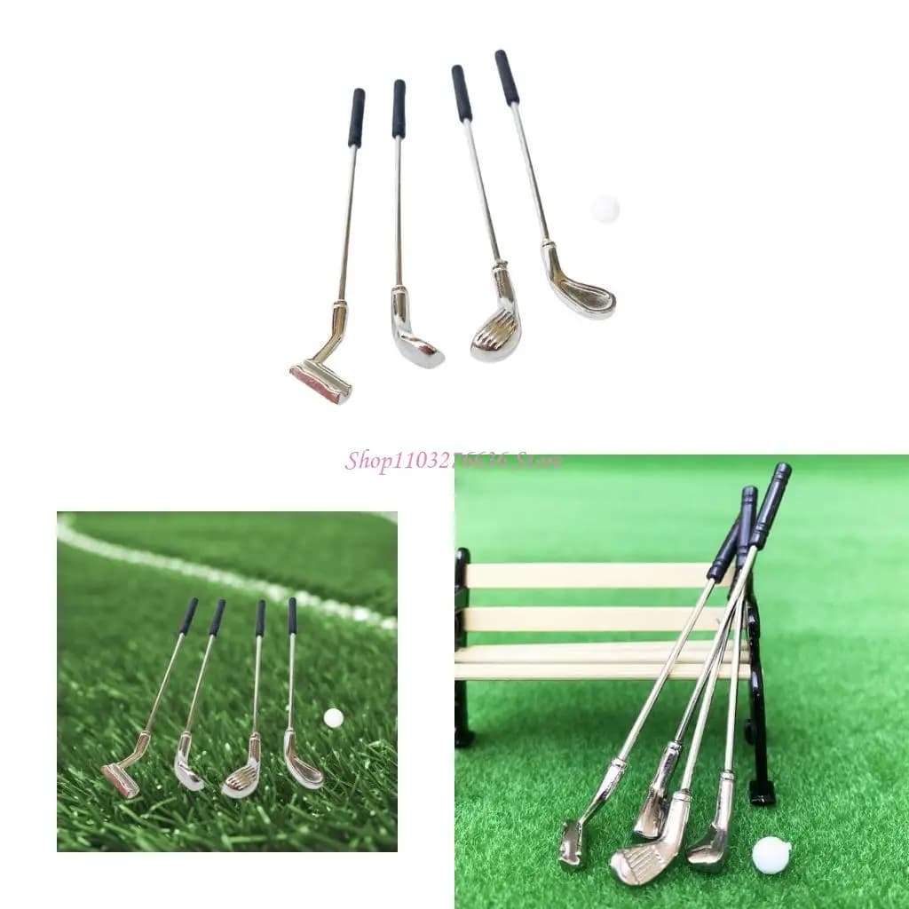 Set R6FD 5 da golf in miniatura e palle impostate per appassionati case da bambole 1/12