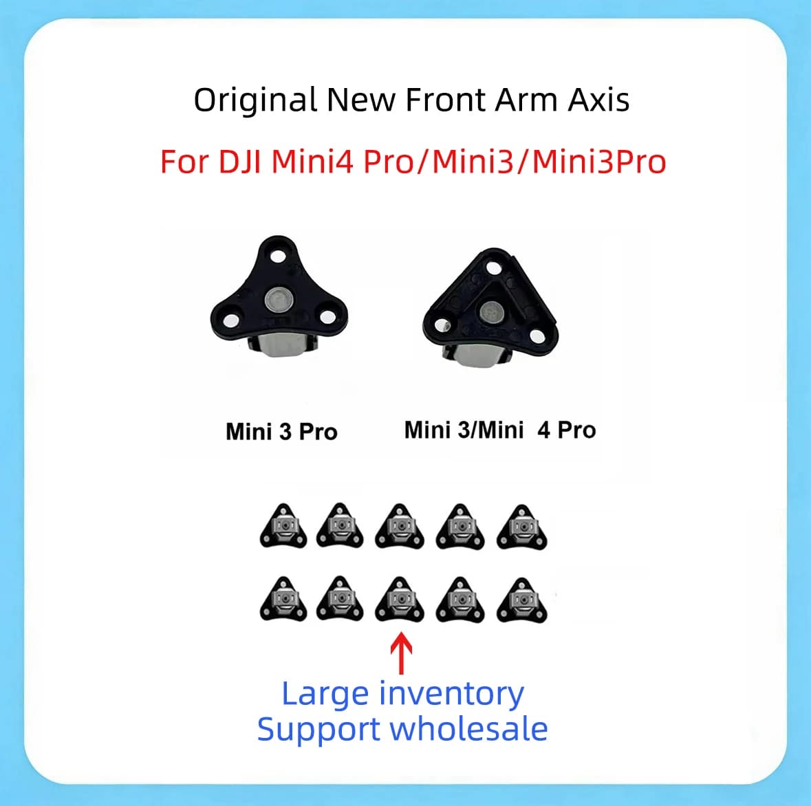 Nuovo Asse Anteriore Originale per DJI Mini 3/Mini 4/Mini 3 Pro, Braccio Anteriore Sinistro/Destro in Metallo, Ricambi Drone, Vendita all'Ingrosso