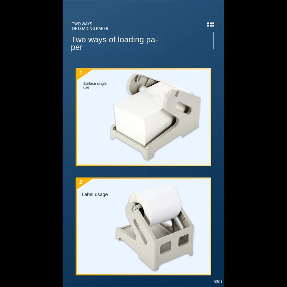 * Porta etichette HOPE Etichetta termica per rotoli ed etichette Fanfold Supporto per etichette di spedizione Stampante da tavolo per stampante termica da tavolo