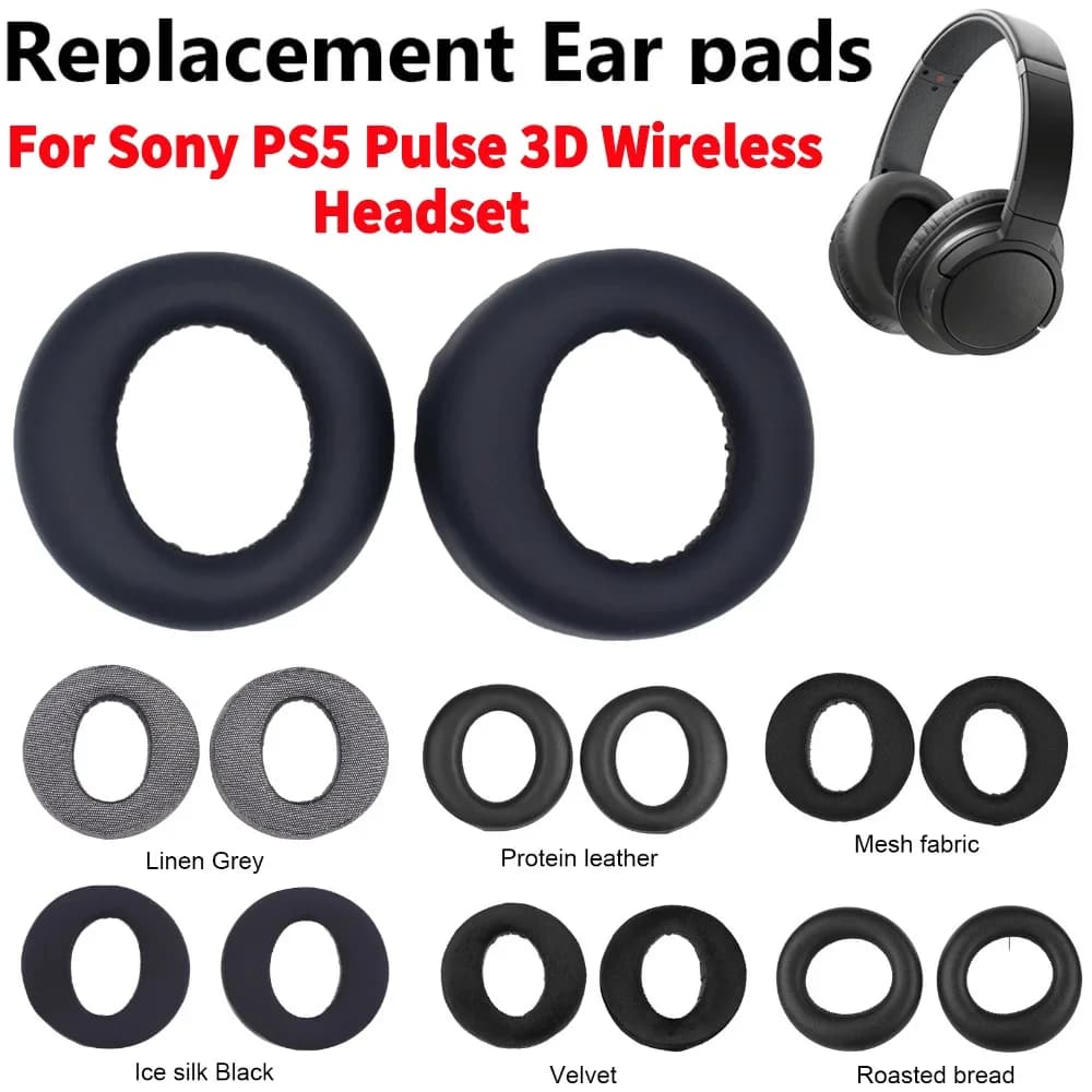 Cuscinetti auricolari di ricambio per Sony PS5 PULSE 3D Cuffie wireless Cuscinetti auricolari Cuscinetti in memory foam per Sony Playstation 5