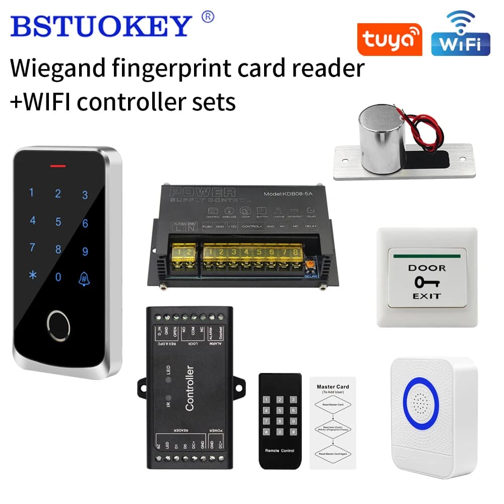 Sboard 4G/5G WIFI Tuya Kit sistema di controllo accessi impronte digitali Lettore di impronte digitali Uscita Wiegand Protocollo 26-44 Scheda NFC 13,56 Mhz