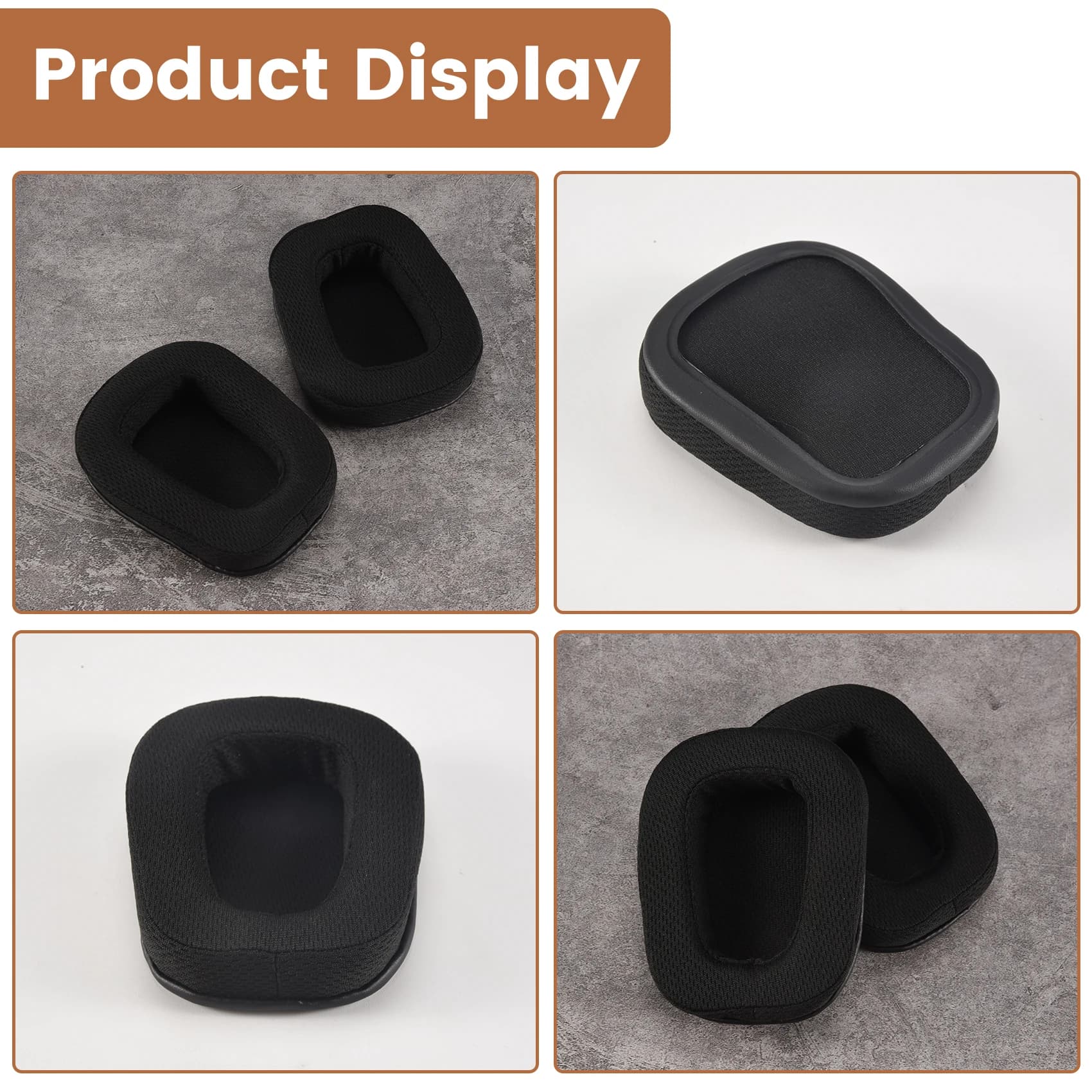 DT51 1Pair Foam Ear Pads Cushion for Logitech G935 G635 G533 G433 G231 Wireless Gaming Headset Replacement