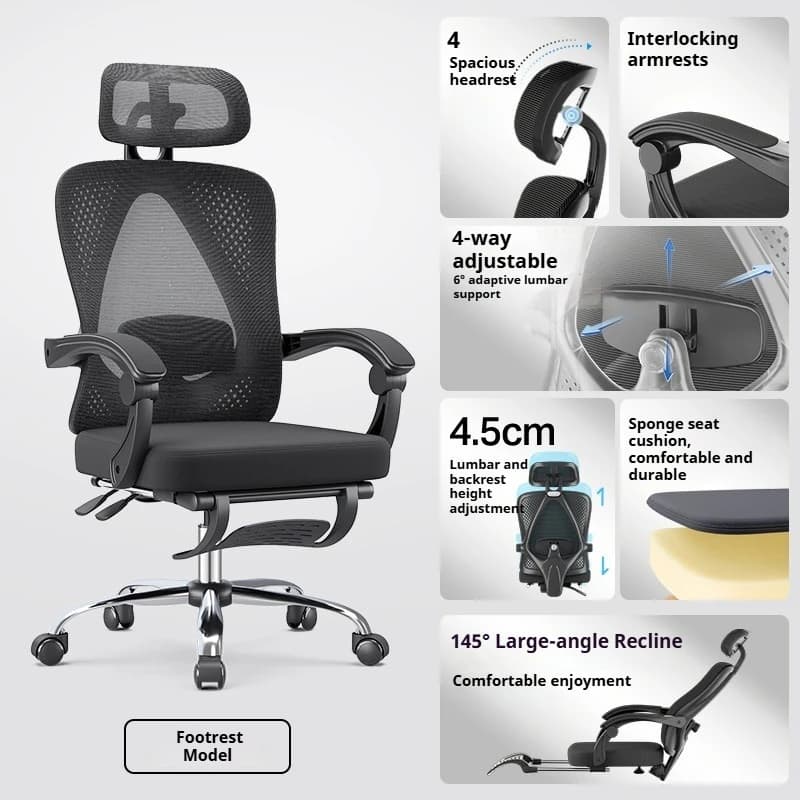 Sedia da Gaming Ergonomica per Adulti, Poltrona da Ufficio, Sedia da Scrivania per Computer, Sedia da Gioco per Gamer