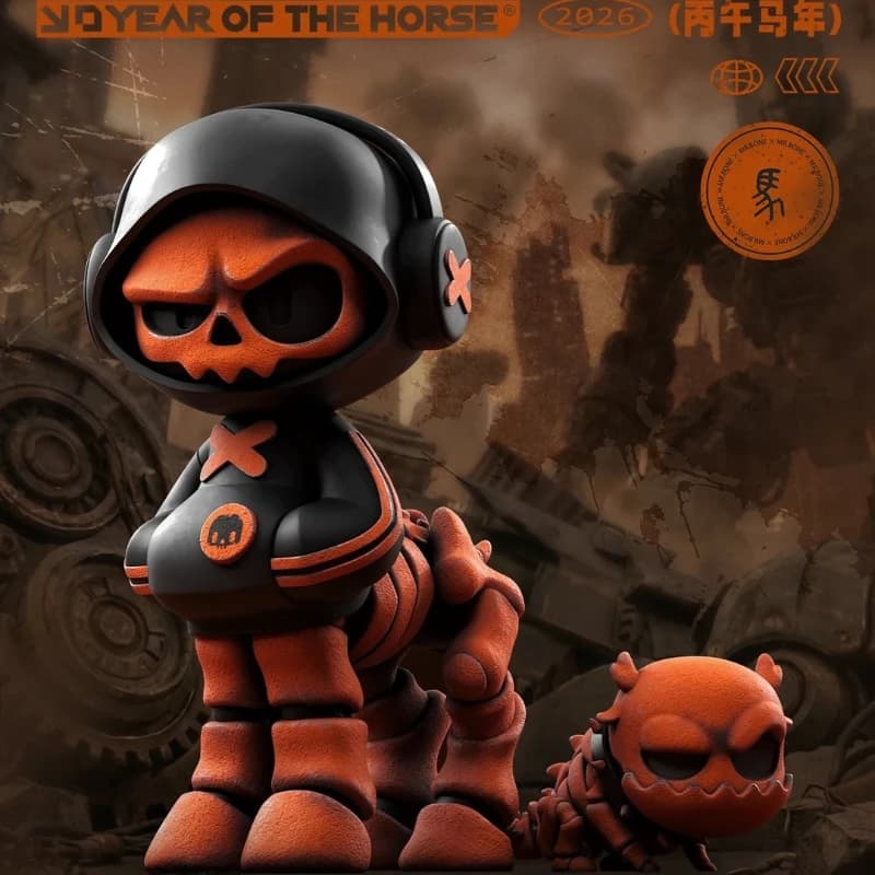 Mr.Bone Edizione Limitata per l'Anno del Cavallo, Statuetta d'Azione Cool, Modello da Scrivania, Ornamenti per la Casa, Collezione Mystery Room, Regali