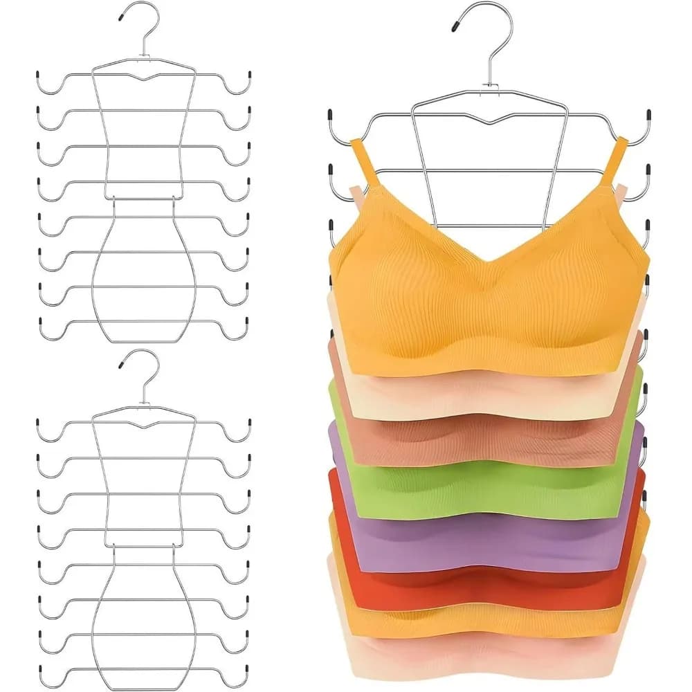 Folding clothes hanger Home organization Spacious shelf to store clothes Multi-layer Organizer to dry underwear