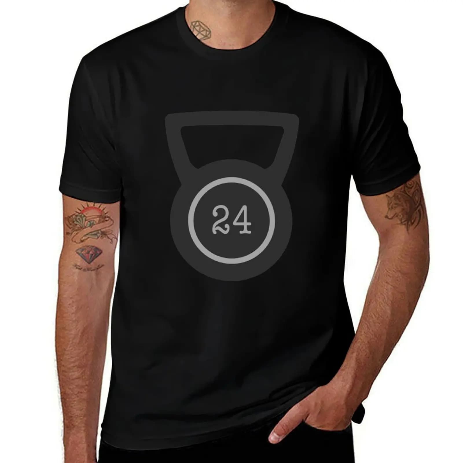 T-shirt 24 kettlebell, maglietta leggera basic a maniche corte
