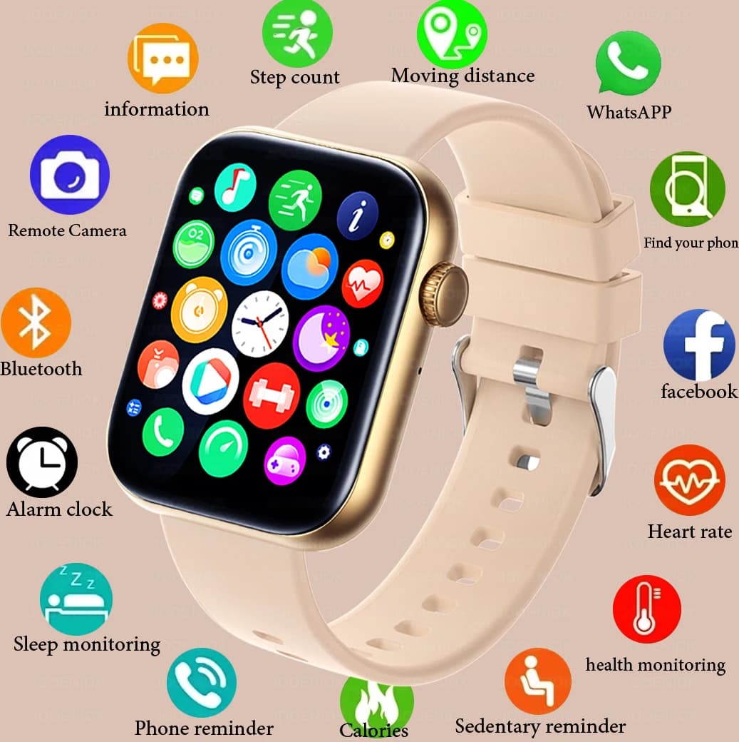 2025 Smartwatch 1.83 "Schermo HD Monitoraggio del sonno e della salute Chiamata Bluetooth Modalità multi-sport Orologi intelligenti di moda per le donne Uomini Regalo
