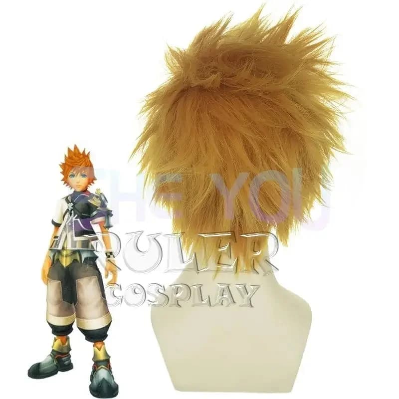 c;4\g,6'h.9/c;4\g,6'h.9/Kingdom Hearts Ventus Roxas Short Golden Yellow Halloween Costume Hair Wigs + Wig Cap6'h\3,g6'h\3,g'8/b'