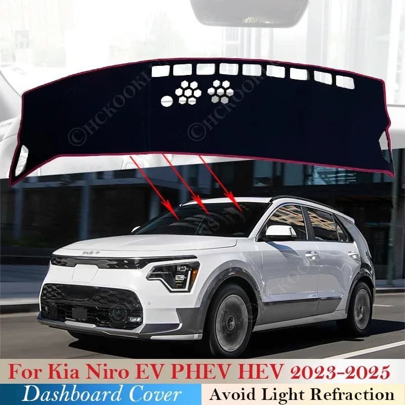 Cruscotto Copertura Pad Tappeto Tappetino antiscivolo Parasole Dash Zerbino Accessori auto 2024 Proteggi per Kia Niro EV PHEV HEV 2023 - 2025