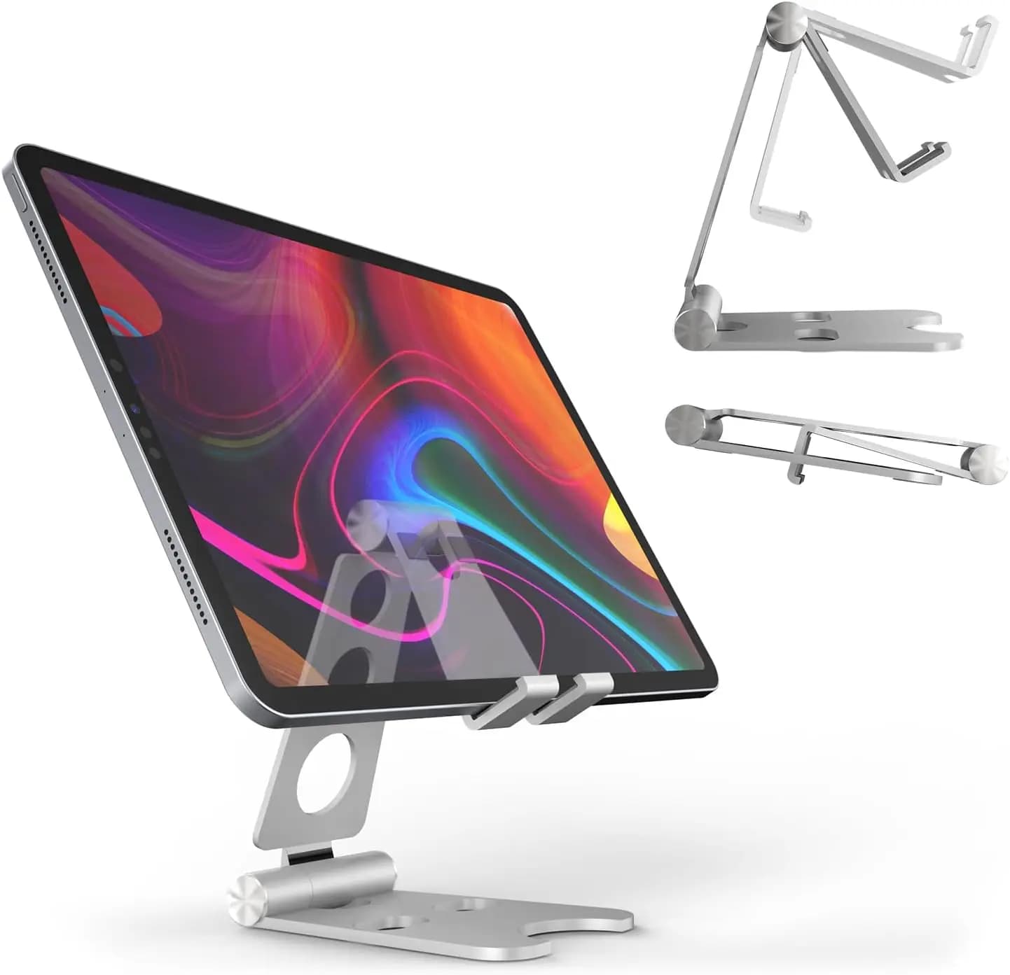 Supporto per Tablet in Alluminio per Monitor Portatile, Supporto Pieghevole Regolabile per iPad, Accessori da Scrivania per Kindle Switch iPad Pro