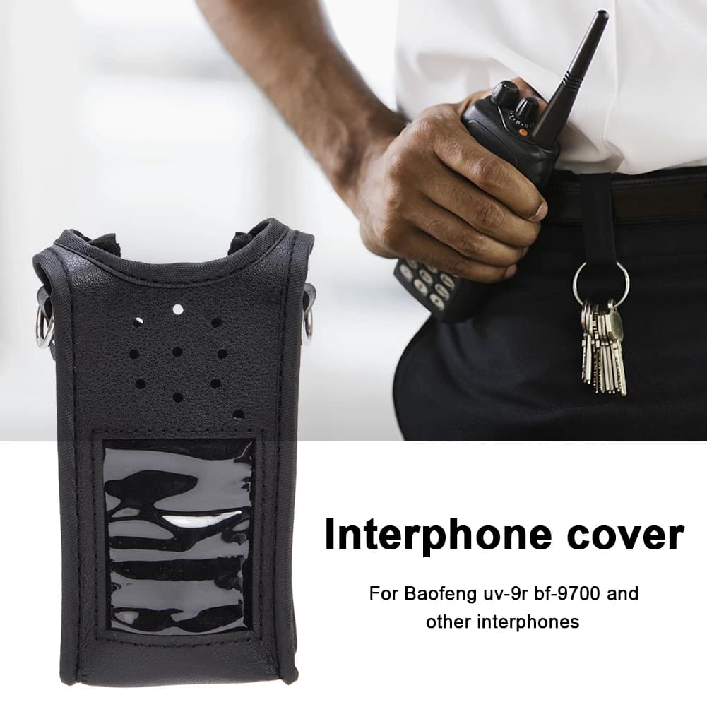 Leather Protective Case Cover Bag for Baofeng UV9R UV-9R Plus BF-A58 BF-9700 GT-3WP UV-XR UV-5S Walkie Talkie Accessories
