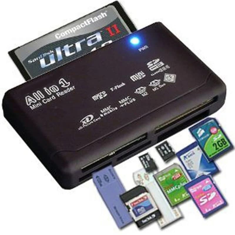 21 tipi di funzioni in un lettore di schede di memoria 1/2/5/10 pezzi per USB esterno Mini SDHC M2 RS MMC XD CF SD TF MS aggiunta nel cavo USB