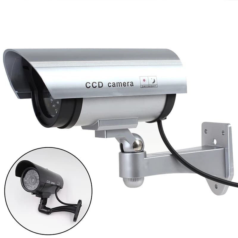Shaped Waterproof Security CCTV Surveillance Camera For Home Outdoor Indoor Fake Dummy Camera With Flashing Red LED