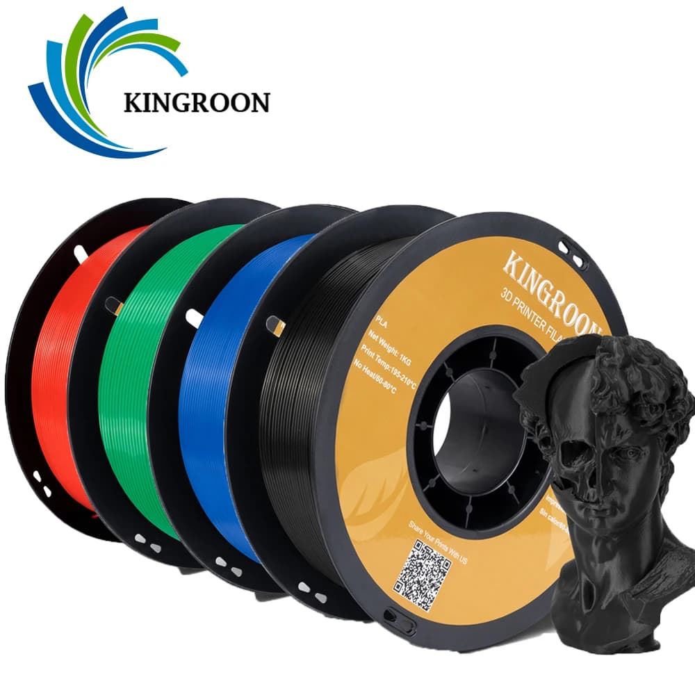 KINGROON 3KG PLA Filament 1.75mm PLA For 3D Printer 1KG per Roll PLA Material for 3D Printing Filamento PLA 3D Printer Filament