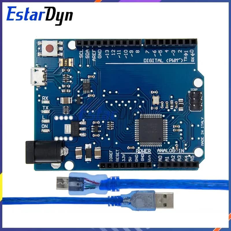 Scheda di sviluppo Estardyn Leonardo R3 + cavo USB ATMEGA32U4 per Arduino